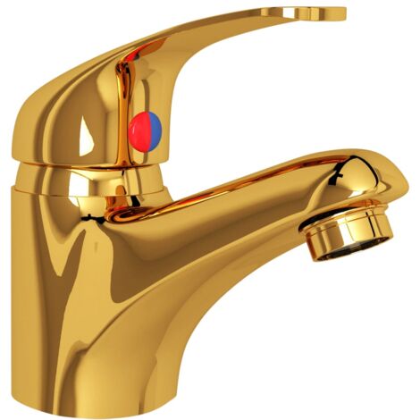 Grifo monomando para lavabo grifo de cocina grifo monomando para baño grifo para lavabo interior 13 x 10 cm dorado 020003500