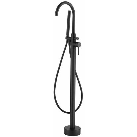 Grifo monomando sobre SUELO bañera/ducha DEBRIO negro mate