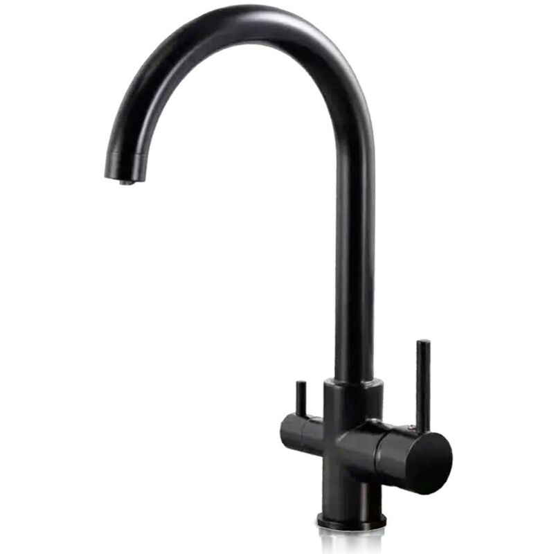 

Grifo Osmosis Inversa 3 vías Moderno lineas curvas | Negro