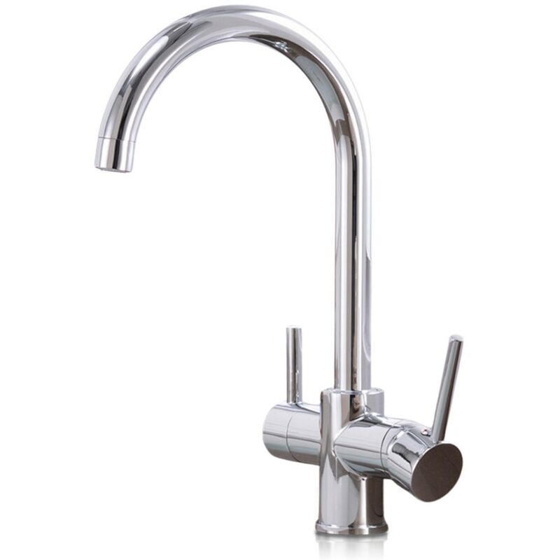

Grifo Osmosis Inversa 3 vías Moderno lineas curvas | Cromado
