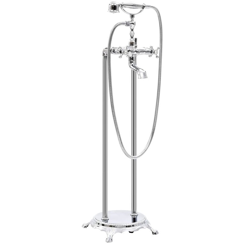 

Grifo para banera de pie acero inoxidable plateado 99,5 cm