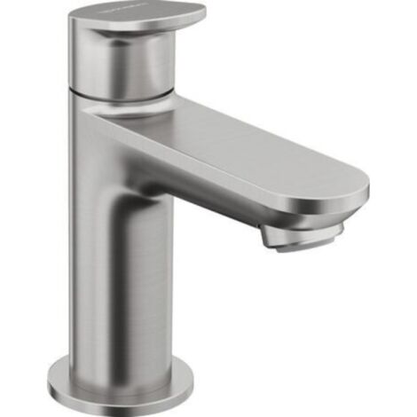 Grifo para lavabo de agua fría DURAVIT Wave acero inoxidable cepillado