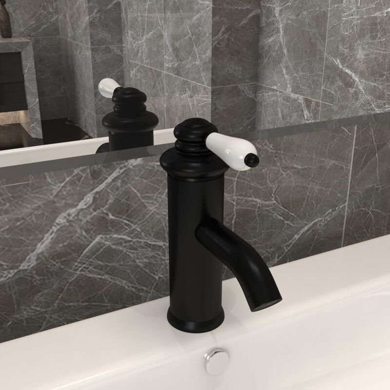 

Grifo para lavabo de baño negro 130x180 mm