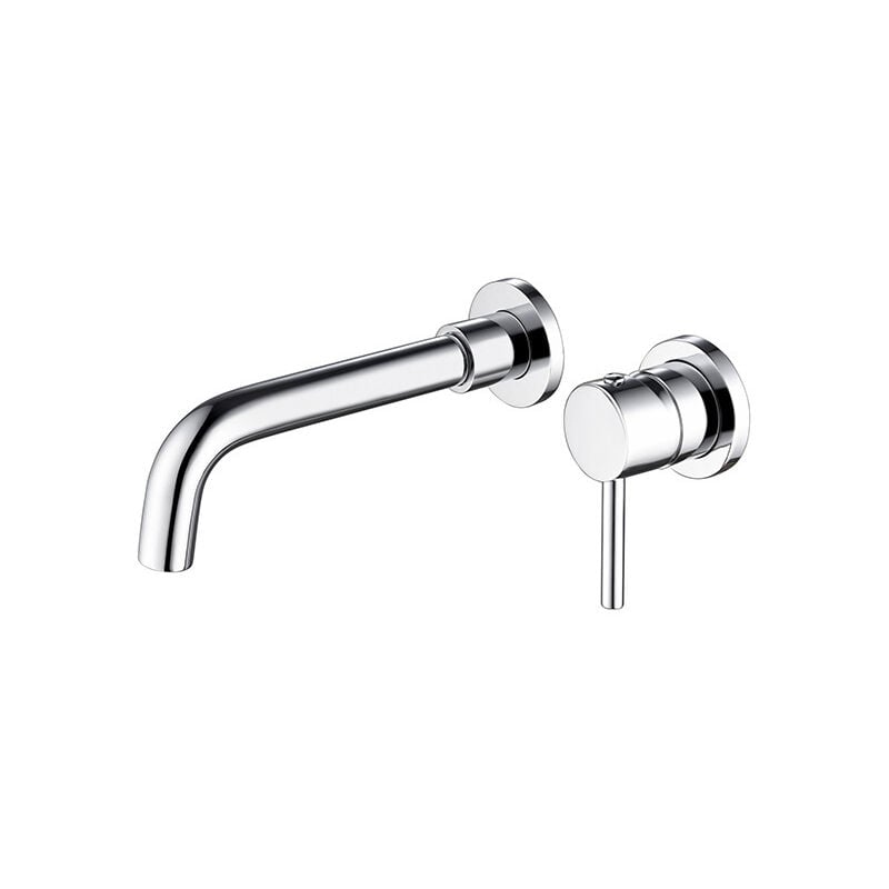 Grifo para lavabo de pared, grifo monomando de pared hecho de latón de alta calidad, grifo de baño oculto, grifo de agua fría y caliente giratorio