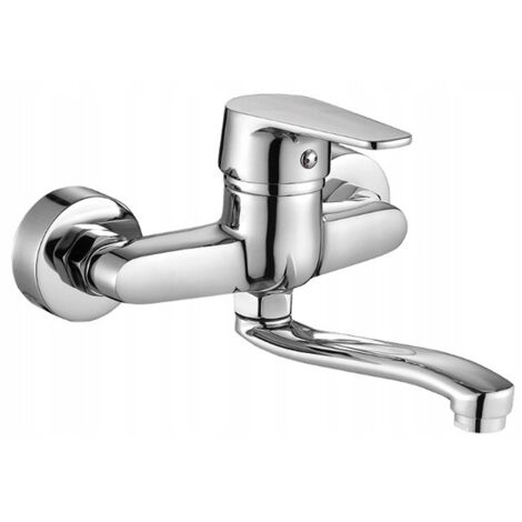 Grifo para lavabo de pared Luga con caño móvil