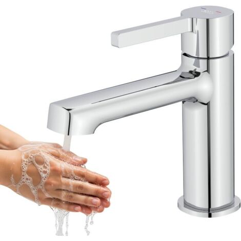 Grifo para lavabo de sobremesa con tapón cromado ALITA Laveo BVA022D