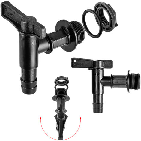 Grifo para Tanque, Conector de Válvula, Barril de Ducha Lluvia 3/4 para Contenedor