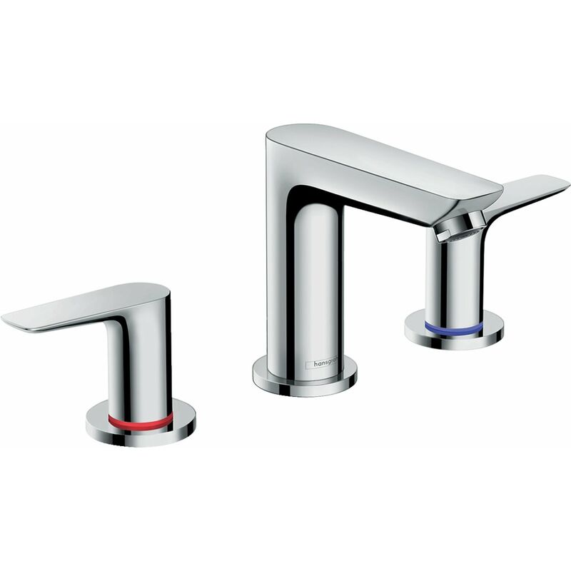 

hansgrohe Talis E Mezclador de lavabo de 3 agujeros, residuos emergentes, proyección de 112mm, color: cromado - 71733000