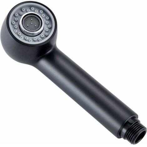 Grifo retráctil negro mezclador de ducha fregadero de cocina 2 chorros cabezal de ducha de repuesto para grifo de cocina o fregadero,