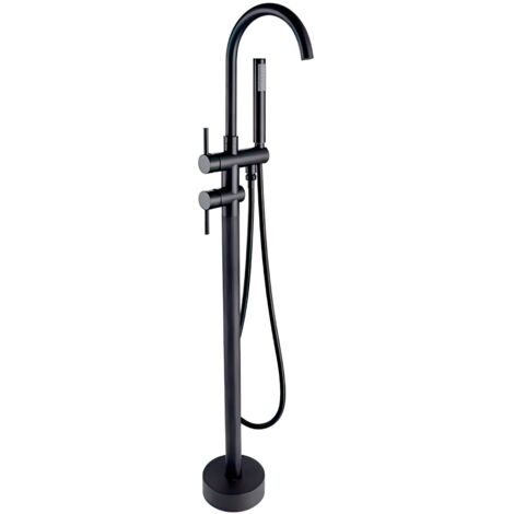 Grifo sobre SUELO monomando para bañera exenta CALGARY negro mate