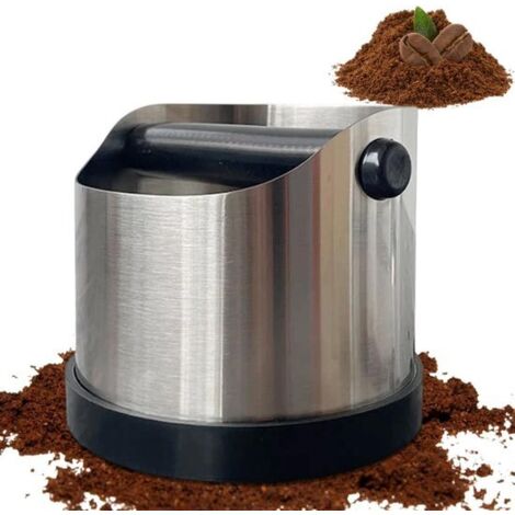Grifo - Soporte de filtro de acero inoxidable - Silencioso - Antideslizante - Fácil de limpiar - Accesorio para baristas - 11,8 x 9,9 x 11,8 cm (Plata)