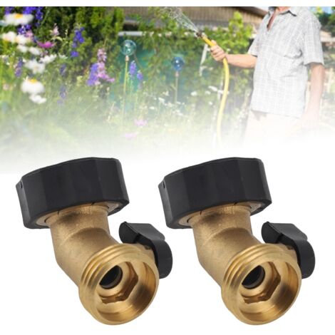 Grifos de jardín de cobre con ángulo de 45° y control flexible para lavado de coches e irrigación.