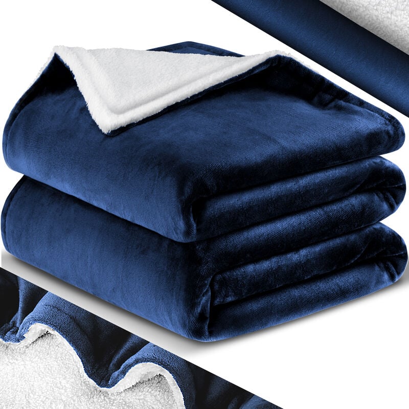 Coperta accogliente fluffy sherpa extra soft & warm flannel fleece blanket wrinkle resistant/anti-staining as couchet blanket sofa blanket 130 x 150