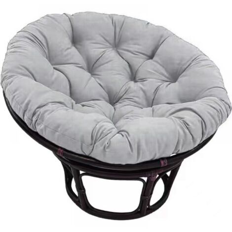 (Grigio) Cuscino per seduta spesso impermeabile, cuscino per sedia rotondo con diametro 40 x 40 cm, cuscino per altalena sospesa per uso interno ed esterno