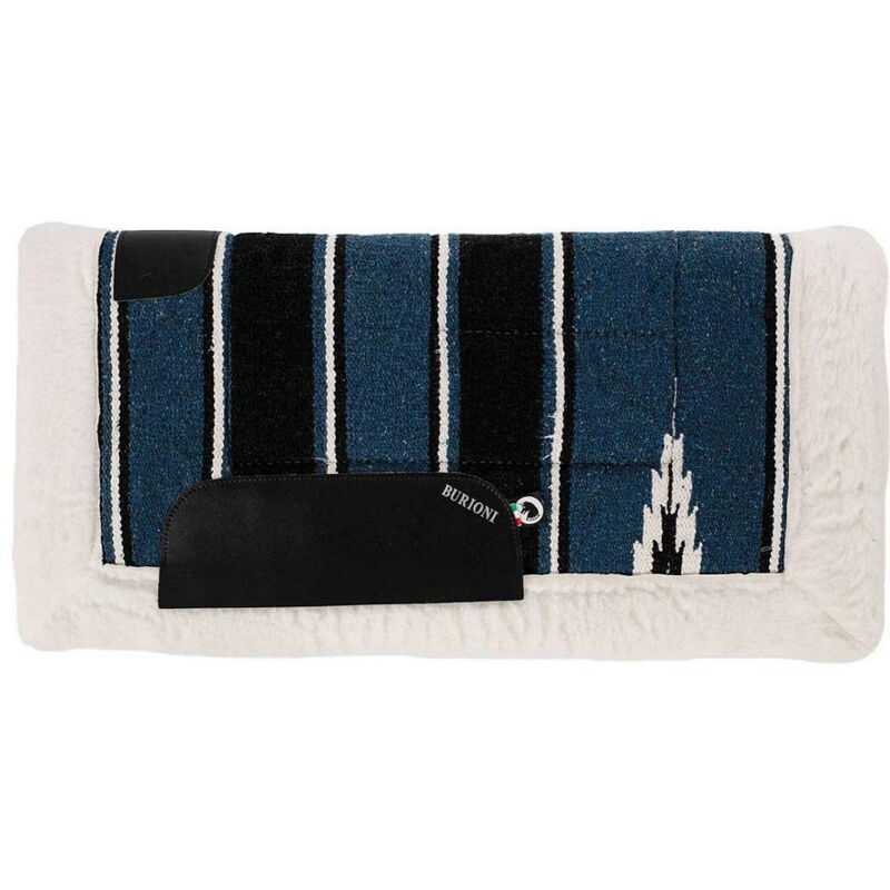 Moutarde Rn1-Ltd - Tapis de selle western en tissu Navajo et fourrure synthétique avec renforts en cuir