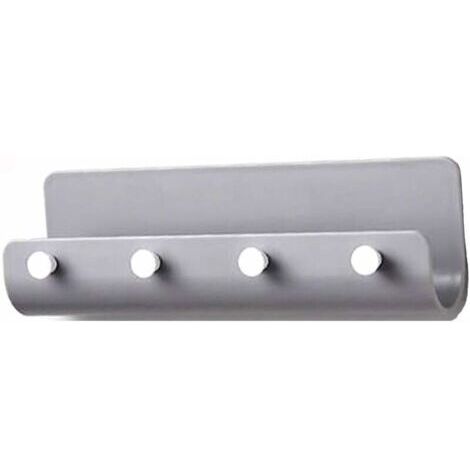(Grigio) Portaoggetti a parete per lettere e chiavi, portaoggetti a parete per lettere, portaoggetti a parete per chiavi, portaoggetti a parete per lettere, portaoggetti a parete per riviste con 4 gan