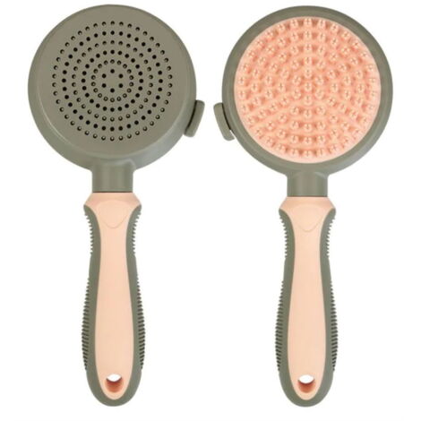 Grigio Rosa - Spazzola modello Horses Combo per criniera e grooming