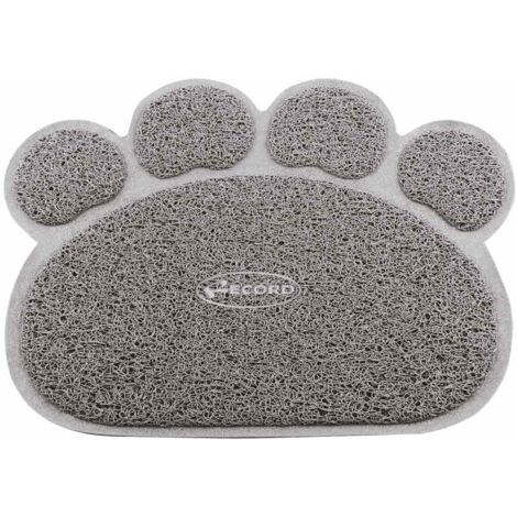 Grigio - Tappetino sottociotola o scendi lettiera in pvc impermeabile a forma di zampa per cani e gatti