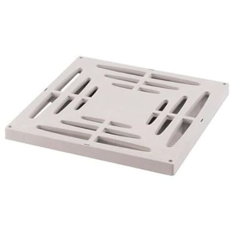 Griglia 28x28 cm, per un pozzetto di evacuazione monoblocco di 30 cm. Consente il passaggio dei pedoni.