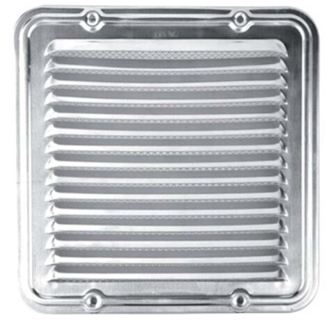 Griglia aerazione alluminio 14x14 con rete metallica ventilazione aria ariazione