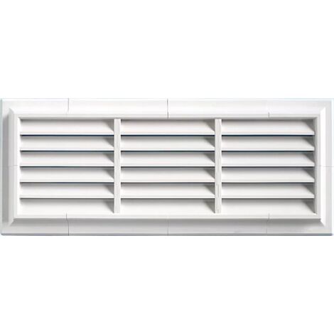 GRIGLIA AEREAZIONE MM 340X140 PLASTICA BIANCA