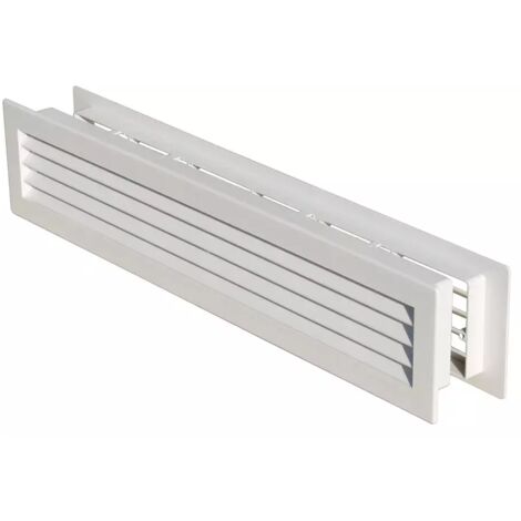 GRIGLIA AEREAZIONE MM 480X98 PLASTICA BIANCA