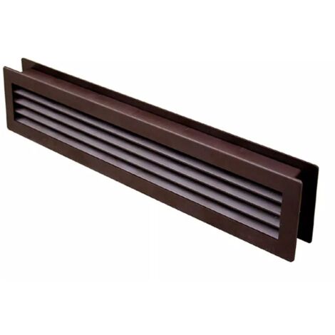 GRIGLIA AEREAZIONE MM 480X98 PLASTICA MARRONE