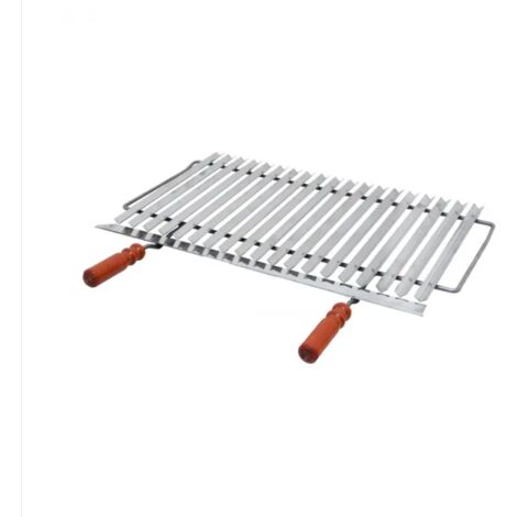 Griglia barbecue scola grasso cm 51x42 - in acciaio cromato alimentare - Modello Eos -