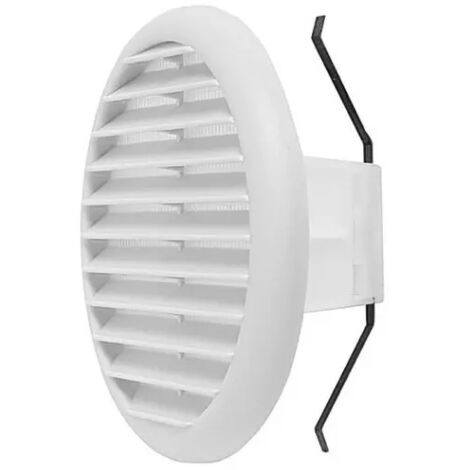 Griglia circolare universale in materiale termoplastico con molle reclinabili a 90° bianca ø160/200 VECAMCO