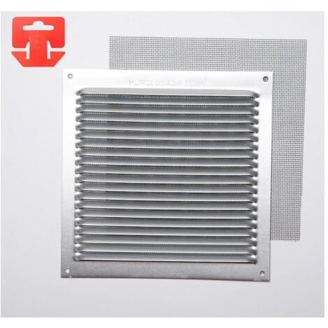 Griglia con Zanzariera Alluminio 0,6 Naturale 170x170mm (G)