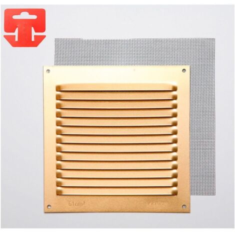 Griglia con Zanzariera Alluminio 0,8 Oro 150x150mm (G)