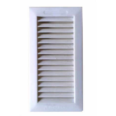 Griglia da Incasso con Linguetta 13,3x26cm+Cornice in ABS Bianco (G)