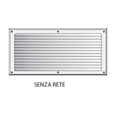 Griglia da incasso senza rete l. 500 x h. 227 mm bianco
