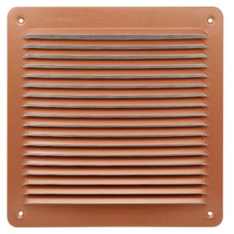 GRIGLIA DA SOVRAPPORRE IN METALLO CON RETE L. 228 X H. 228 MM Alluminio Ramato