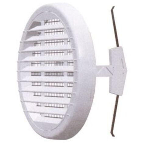 GRIGLIA DI AERAZIONE IN PLASTICA RETE+ZANCHE Ø mm. 186 per fori mm. 80-160 IDROWEB 5 PZ