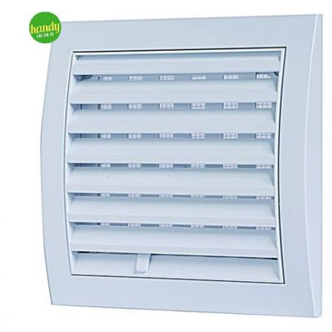 Griglia di aerazione quadra Vecamco con retina 150 x 150 cm foro Ø 105 mm bianca