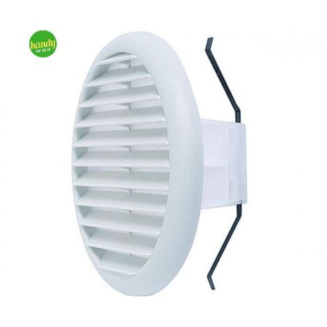 Griglia di aerazione tonda Vecamco ad incasso con retina inc. Ø 125 / 160 mm bianco