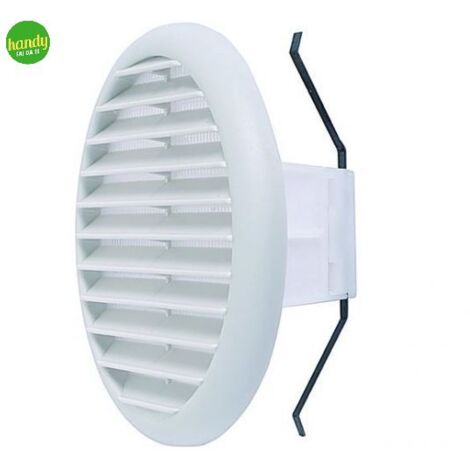 Griglia di aerazione tonda Vecamco ad incasso con retina inc. Ø 80 / 125 mm bianco