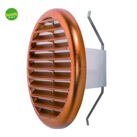 Griglia di aerazione tonda Vecamco con retina misura 125 / 160 mm rame