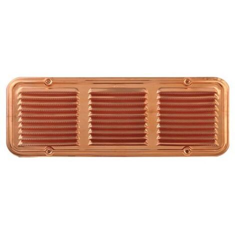 Griglia di aereazione in rame con molle e tela anti insetti 14x36 cm - GR14X36-01