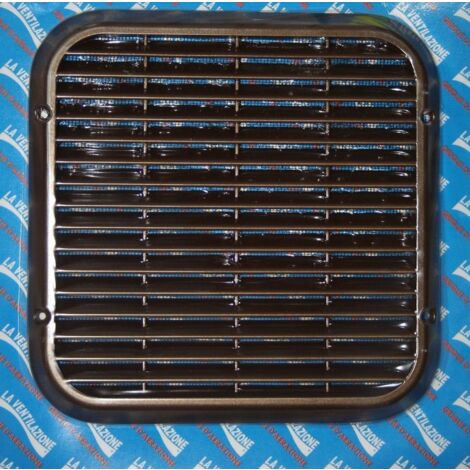 GRIGLIA DI AREAZIONE IN ALLUMINIO DIAMETRO mm 220x220 CON RETE ANTI INSETTI