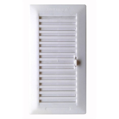 EDM Griglia da Incasso Orientabile 13,3x26cm + Cornice in ABS Bianco (G)