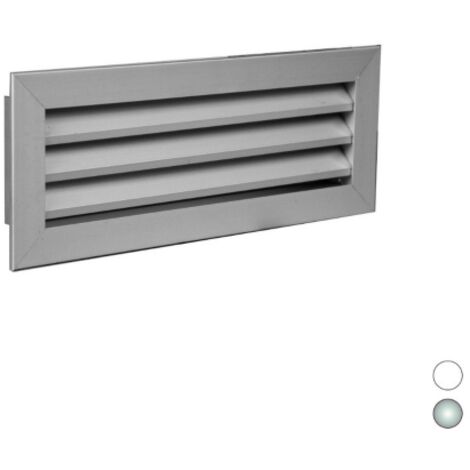Griglia di ripresa ad alette fisse alluminio ral 9016 mm 400 x 200