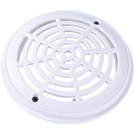 Griglia di scarico a fondo tondo per piscina - Diam. 18 x 20,3 cm - Bianco