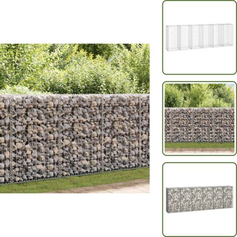 Griglia di sostegno - vidaXL Gabbione con Copertura in Acciaio Zincato 300x50x100 cm - Muro domestico