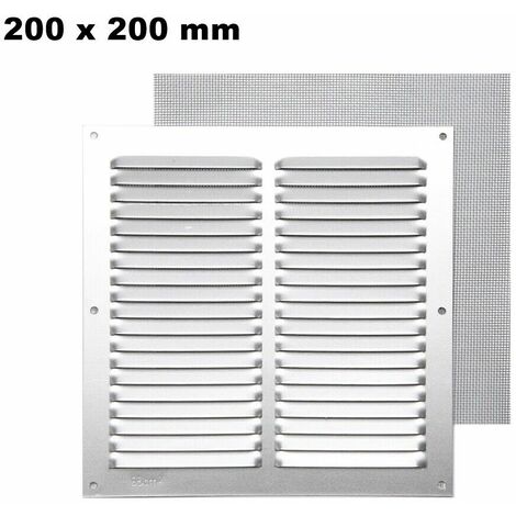 FEPRE GRIGLIA DI VENTILAZIONE AREAZIONE DA ESTERNO IN ALLUMINIO QUADRATA CM 20 X 20