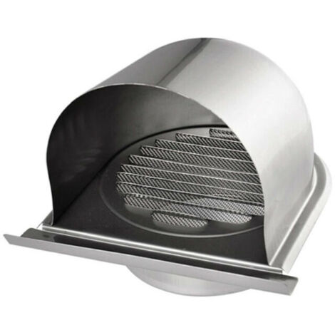 Griglia di ventilazione in acciaio inox da 150 mm, griglia rotonda per cappa da camino esterna, griglia di ventilazione a forma di U con