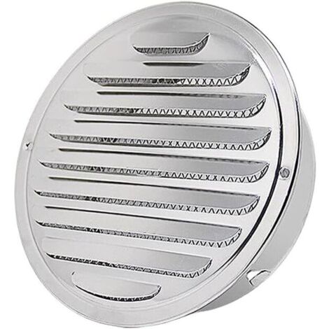 Griglia di ventilazione KZQ da 100 mm, griglia rotonda in acciaio inossidabile, griglia di ventilazione, griglia di scarico dell'aria con zanzariera, griglia di ventilazione a parete che protegge con