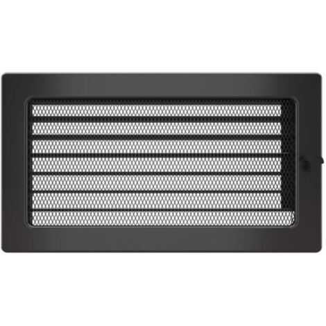 Griglia di ventilazione per camino 17x30  grafite con tapparelle avvolgibili