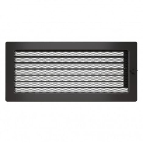 Griglia di ventilazione per camino 17x37  grafite con tapparelle avvolgibili